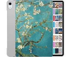 Transparante Beschermhoes met Bloesemprint voor iPad Air 5 & Air 4 10.9 Inch (2020/2022) - Slim Fit met Standfunctie