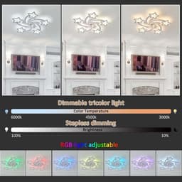 Moderne RGB Plafondventilator met Verlichting, Afstandsbediening en App-bediening — thumbnail 2