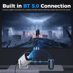 Kelseek beamer - Projector - Mini beamer - 4K - Home cinema - Streamen - Draagbaar - Digital projector - EU-stekker - Wit — thumbnail 4