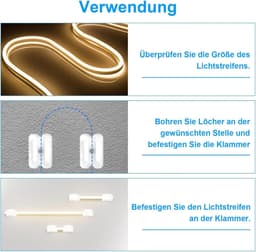 Waterdichte LED-lichtstripclips - Montagebeugelclips - 50 stuks - Geschikt voor 5-6 mm siliconen LEDstriphouder - Inclusief schroeven - Transparant - Installatieaccessoires - Bevestigingsclips — thumbnail 4