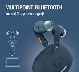 Fresh 'n Rebel Twins Fuse 2 - Draadloze oordopjes - Noise Cancelling oortjes met 36 uur speeltijd - Met Microfoon en App - Steel Blue + Flaming Orange — thumbnail 4