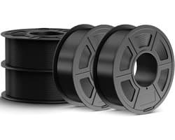 PETG Filament 1.75mm Zwart – 4.4kg (4 Rollen) – Sterk & Duurzaam voor FDM 3D Printers