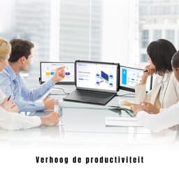 Quvo® Krachtige en Professionele Portable Monitor Pro 2024 - Full HD - 13” / 16.5” Tri-Screen - Laptop Scherm Uitbreider - Inclusief Beschermhoes en Kabels - Zwart -23cm x 33cm x 3cm — thumbnail 2