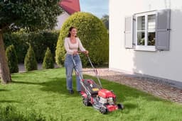 Benzine grasmaaier - Gazonmaaier motor - Effectief gazon maaien - Centrale hoogte instelling - 41 cm maaibreedte — thumbnail 4