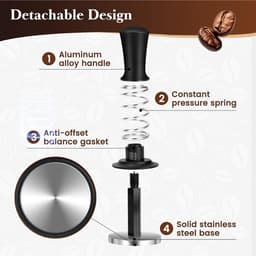 Koffie Tamper - Espresso Accessoire - Barista Werk - Precis 51mm - 330g — thumbnail 2