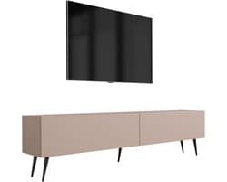 TV-meubel - Mediabureau Kast - Woonkamer Inrichting - Push-to-open Systeem - 170 x 52 x 32 cm - Karamel