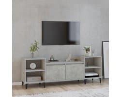 Moderne tv-kast - Media meubel - Opbergen apparatuur - Praktische deur - 160 cm breed - Betongrijs