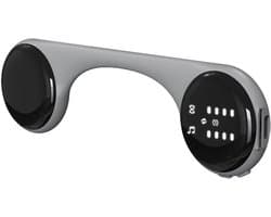 Een draadloze speaker met botgeleiding, 10 ingebouwde natuurlijke geluidseffecten en witte ruis; draagbare Bluetooth-kussenspeaker; ondersteunt slaapstand; inclusief TF-kaartsleuf (grijs).