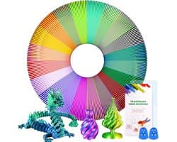 20 Pack Tweekleurig 3D Pen Filament PLA 1.75mm - 100 Meter Totaal Incl. Templates