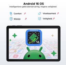 Aorlym P10 TAB - Tablet - 10,1 inch HD 90 Hz IPS - Android 16 - 48 GB RAM (8+40 GB) + 128 GB ROM - 7000 mAh - Dubbele luidsprekers - Volledige accessoirebundel met toetsenbord en stylus — thumbnail 5