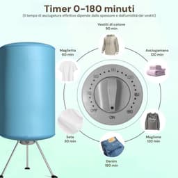 Elektrische Tumble Dryer met Timer en Dubbele Ventilatie voor Efficiënt Drogen — thumbnail 3