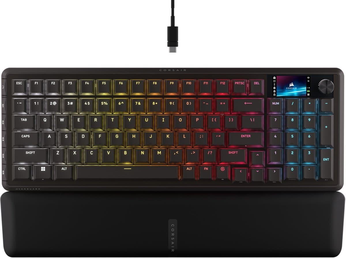 Corsair Vanguard 96 - Draadloos Gaming Toetsenbord - MLX Lineair - RGB - Lcd-scherm - US Qwerty — afbeelding 1