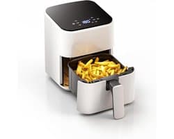 MIRA® Mini Airfryer - Airfryer - Heteluchtfriteuse - Compact - Wit - ‎26cm x 21cm x 28cm