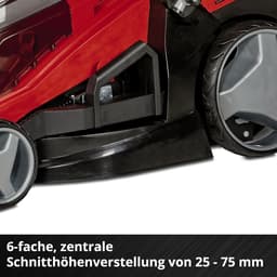 Accu Grasmaaier - Draadloze Grasmaaier - Gazon Onderhoud - 6-Traps Maaihoogte - 43 Cm Maaibreedte - Rood Zwart — thumbnail 5