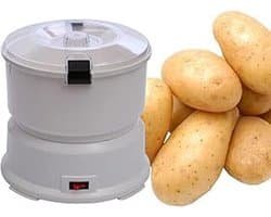 Elektrische Aardappelschilmachine - Automatische Dunschiller - Snel Groenten Schillen - 2-in-1 Functie - 1kg Capaciteit - Wit