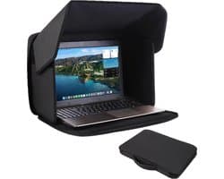 Laptop Zonnescherm Tent - Anti-Reflectie Laptoptas - Waterafstotend & Opvouwbaar - Voor 12-14 inch Laptops - Buiten Werken Privacy Scherm - Zwart - 35x26 cm