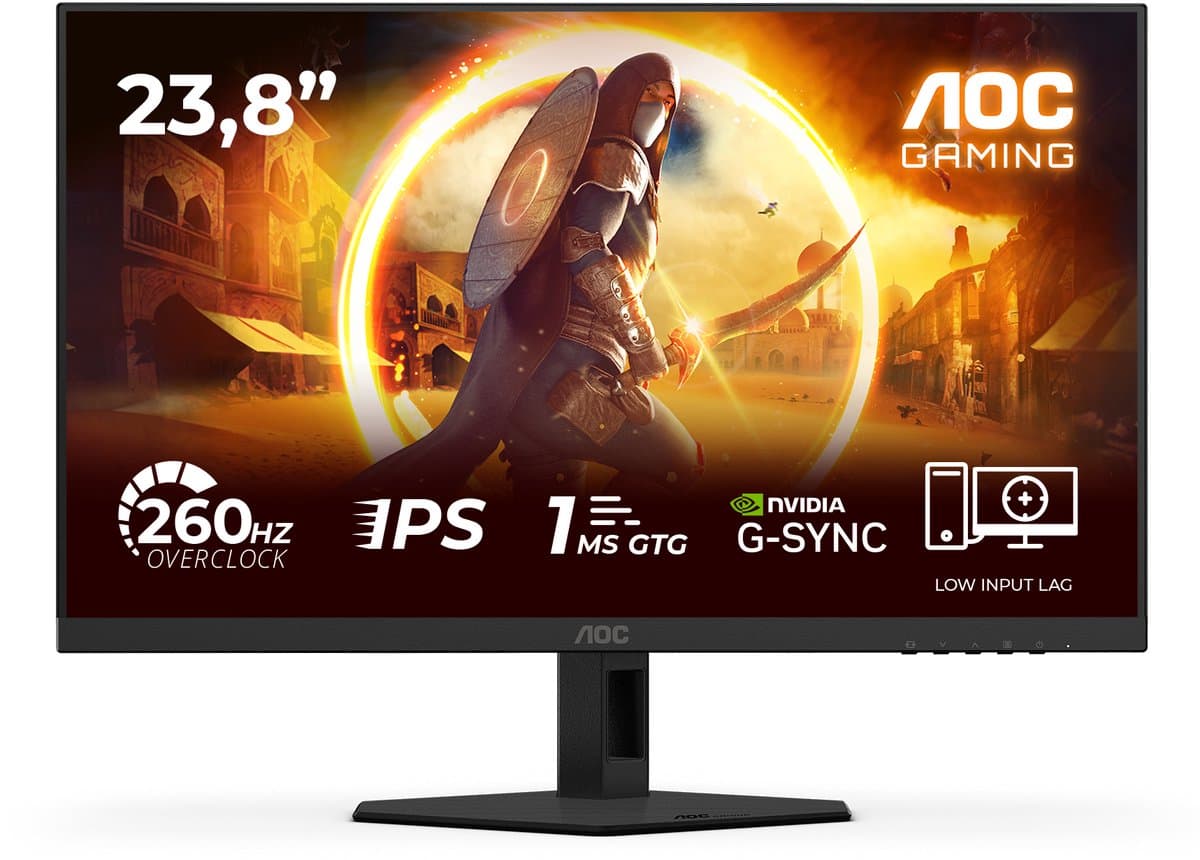 AOC G4 24G4ZRE - Full HD IPS Gaming Monitor - Esports - 240hz - 260hz Overclock - 24 inch — afbeelding 1
