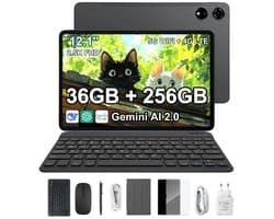 Blackview Mega 3 Tablette - 12,1 pouces - Android 15 - 4G LTE+ - 36 GB RAM - 256 GB ROM - 8800 mAh - 120Hz - 13 Mpx + 50 Mpx - Gemini AI 2.0 - Grijs