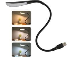 Flexibele USB LED Lamp met 3 Lichtstanden - Dimbaar Nachtlampje voor Laptop en PC