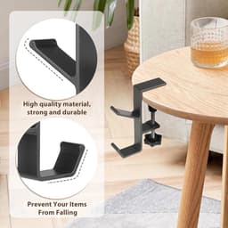 Verstelbare Tas Hanger voor Tafel - Multifunctionele Haak voor Handtassen en Hoofdtelefoons — thumbnail 2