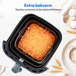 MEDION E40 XL heteluchtfriteuse (5,2 L, airfryer, 2 150 W, 9 automatische programma’s, bakfunctie, frituren zonder olie, touchbediening, LED-display), matgrijs — thumbnail 3