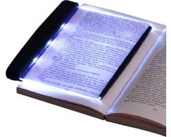 Draagbare Leeslamp - Boeklamp LED - Lezen in Bed - Optische Hoek Ontwerp - 14.5 x 17 cm - Meerkleurig