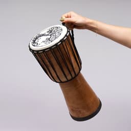 Handgemaakte Djembé-Trommel - Met Brede Bovenkant - 40x18cm — thumbnail 2