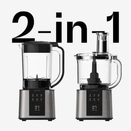 Klarstein Keukenmachine Verosteel met mixer – 1200 W multifunctionele keukenmachine, 2-liter kom, 1,75-liter mixer, 10 snelheden, 6 programma's, sapcentrifuge & vleesmolen - 2L - voor Keuken - Knetmaschine - Rührmaschine - Roermachine — thumbnail 2