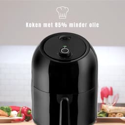 Zyrex® Mini Airfryer - Airfryer - Heteluchtfriteuse - Compact - Zwart - 28cm x 29cm x 37cm — thumbnail 4