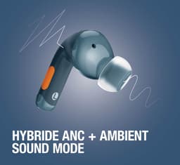 Fresh 'n Rebel Twins Fuse 2 - Draadloze oordopjes - Noise Cancelling oortjes met 36 uur speeltijd - Met Microfoon en App - Steel Blue + Flaming Orange — thumbnail 2
