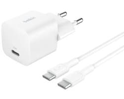 Belkin USB C Wandlader 25 W met USB C naar USB C kabel 1 m - Wit