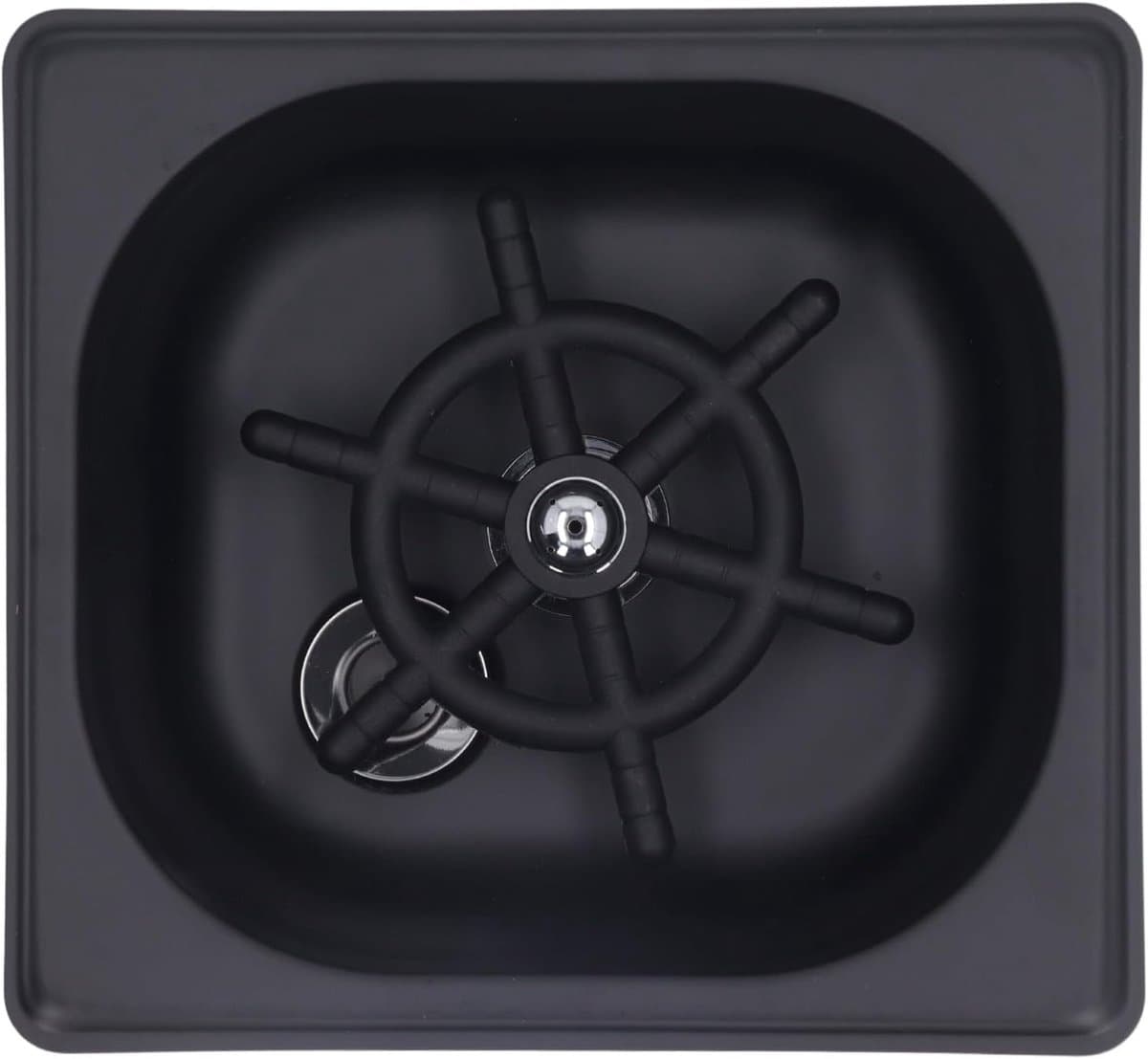 Glazenspoeler - Bekerwasser - Snel Reinigen - Automatische Bediening - 16.3x17.8x6.5cm - Mat Zwart — afbeelding 1