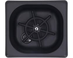 Glazenspoeler - Bekerwasser - Snel Reinigen - Automatische Bediening - 16.3x17.8x6.5cm - Mat Zwart