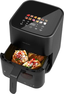 Heteluchtfriteuse - Airfryer Grill - Gezond Koken - Dubbele Weerstand - 4 Liter - Inox — thumbnail 4