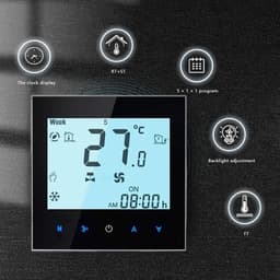 Programmeerbare WiFi Thermostaat met Touchscreen voor Verwarming & Airconditioning - Spraakbediening — thumbnail 4