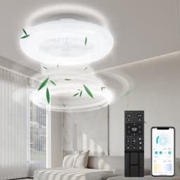 Plafondventilator met Led Verlichting, 6 Snelheden, Dimbare Functie en Afstandsbediening – Perfect voor Elk Seizoen — thumbnail 1