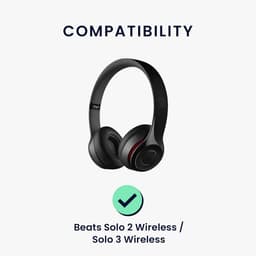2x Vervangende Kussens voor Hoofdtelefoon - Geschikt voor Beats Solo 2 & Solo 3 Draadloos - Schapenvacht Stof - Lichtgrijs — thumbnail 2