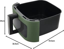 Airfryer XL - Heteluchtoven - Gezond Bakken - Dubbele Weerstand - 10 Liter - Groen — thumbnail 6