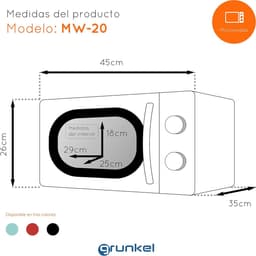Magnetron 20 Liter met Vintage Design en 5 Kookstanden - 700 W — thumbnail 4