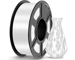 Glanzend Zijde PLA Filament 1.75mm, 1.1kg Spoel, Hoge Nauwkeurigheid voor 3D Printers, Wit