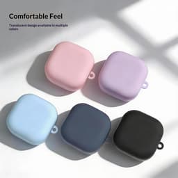 Telestore - hoesje geschikt voor Samsung Galaxy Buds 4 / 4 pro soft case cover - donker blauw - TPU hoesje Beschermhoes - Samsung Galaxy Buds 4 / 4 Pro Cover - Buds4 hoesje - gel hoesje met sleutelhanger + Oordopjes schoonmaak set — thumbnail 3