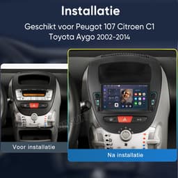 Junsun Android 15 Autoradio - Geschikt voor Peugot 107 Citroen C1 Toyota Aygo - Draadloos Carplay & Android Auto - 7-inch HD Touchscreen - Bluetooth & GPS-navigatie & Stuurwielbediening & Wifi & RDS , 2GB+64GB, DSP, Handsfree, Quad-core processor — thumbnail 5