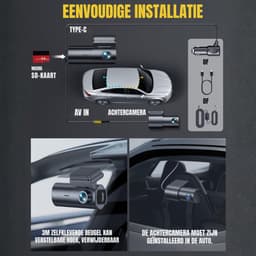 RONN® Dashcam voor Auto Voor en Achter - Dashcam - Zwart - ‎‎3cm x 5cm x 10cm; 300 g — thumbnail 4
