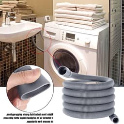 Afvoerslang voor Wasmachines - Uitbreiding van 2 m x 20 mm, Universele Afvoerslang voor Wasmachine, Vaatwasser en Droger, Waterafvoer, Slangaccessoires — thumbnail 4