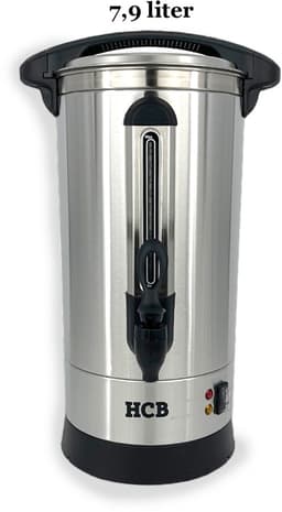HCB® - Professionele Horeca Percolator - 7,9 liter - 55 kopjes - 230V - RVS / INOX Perculator - Elektrisch koffiezetapparaat - Volautomatische koffiemachine - 29x30x50.5 cm (DxBxH) - 2.70 kg - 1346 — thumbnail 5