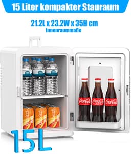 KESSER® Tafelmodel Koelkast 15 Liter AC DC 220-240V en 12V - Mini Koelkast Vrijstaand met Verwarmingsfunctie - Koelbox ideaal voor Auto en camperen - — thumbnail 5