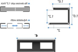 Aluminium Laptop Houder Onder Bureau met Krasbestendige Silicone voor Laptop, Tablets en Toetsenborden - Ideaal voor Thuiswerk en Kantoor — thumbnail 2