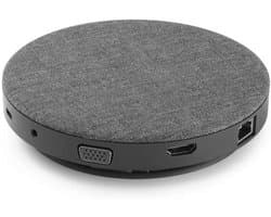 Multi poort adapter - Type C hub - Productiviteit verhogen - Met draadloze lader - 10 poorten - Zwart