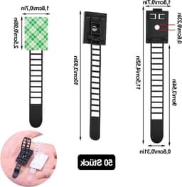 Verstelbare Kabelhouders, 50 Stuks, Zwart Nylon, Kabelclips voor Organisatie en Beheer van Kabels — thumbnail 5