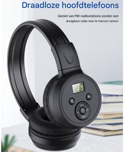 longziming -Fm Radio Hoofdtelefoon - Draagbare Ontvanger - Stereo Headset - Digitale Fm Afstemming - Geluidsisolerend Design - Kunststof Met Zachte Kussens - Lichtgewicht Opvouwbaar - Ideaal Voor Onderweg - 1 Stuk — thumbnail 3